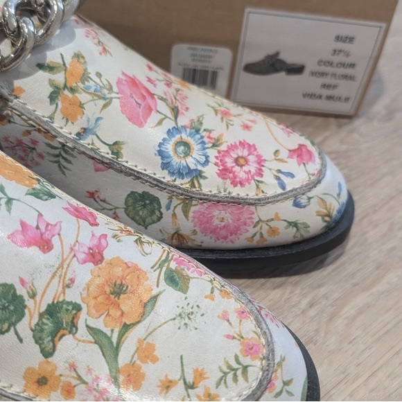 Free People Floral Mules with Chain Detail - Picture 6 of 9